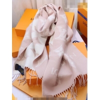 Low Cost Louis Vuitton LV Essential Shine Monogram Wool Long Scarf 32x180cm 21546 Light Pink 2023