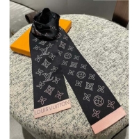 Discount Louis Vuitton Mahina Flight Mode Classic Silk Bandeau Scarf 21574 Black 2023