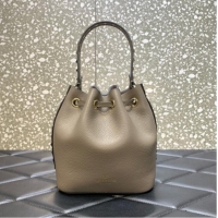 Top Quality VALENTINO VLOGO SIGNATURE Lambskin nano Bucket Bag 0319 gray