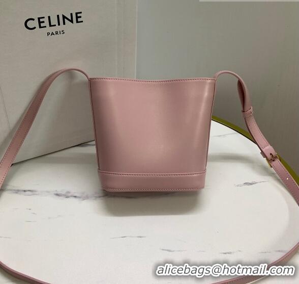 Good Product Celine Mini Bucket Bag Triomphe in Smooth Calfskin 10L433 Light Pink 2023