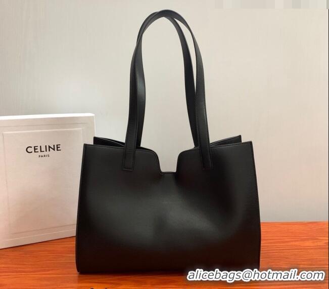 Top Grade Celine Cabas 16 Tote Bag in Smooth Calfskin 112583 Black 2023