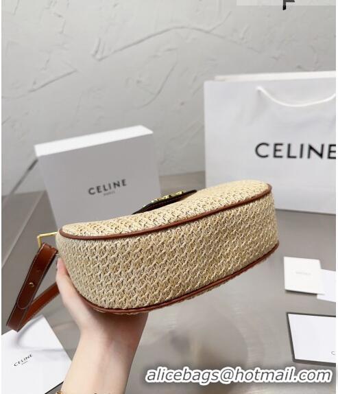 Cheapest Celine Triomphe Starw Shoulder bag 0609 Beige/Brown 2023