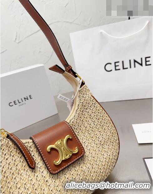 Cheapest Celine Triomphe Starw Shoulder bag 0609 Beige/Brown 2023