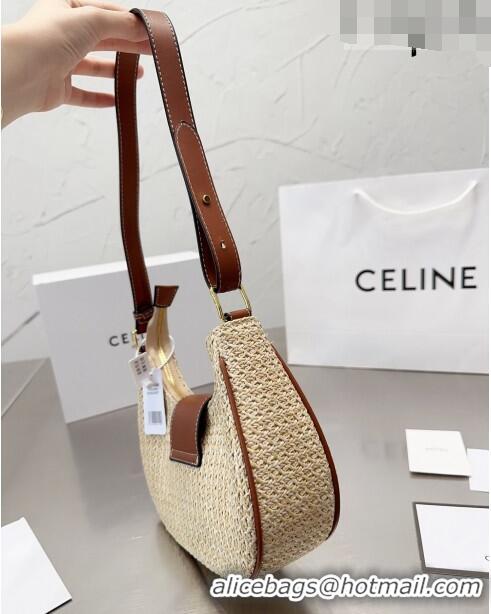 Cheapest Celine Triomphe Starw Shoulder bag 0609 Beige/Brown 2023