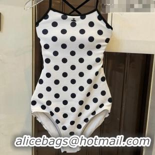 ​Top Quality Chanel Swimwear 062802 White/Black Dots 2023