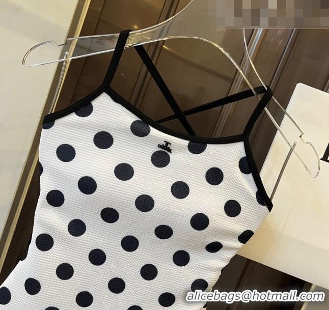 ​Top Quality Chanel Swimwear 062802 White/Black Dots 2023