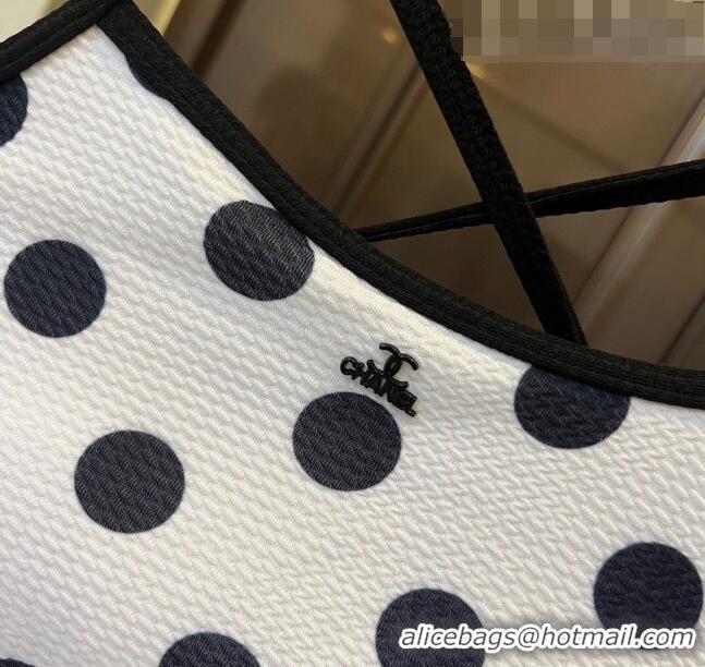 ​Top Quality Chanel Swimwear 062802 White/Black Dots 2023