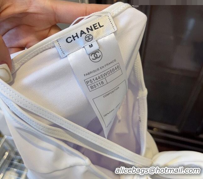 ​Buy Inexpensive Chanel Swimwear with Bow 0628 White 2023