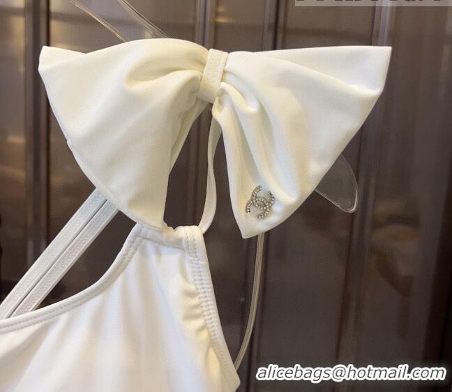 ​Buy Inexpensive Chanel Swimwear with Bow 0628 White 2023