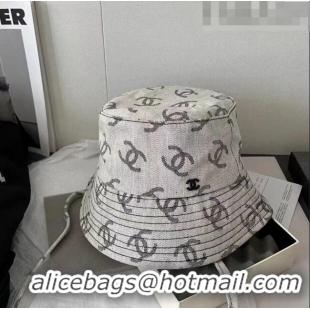 Promotional Chanel CC Canvas Bucket Hat 0628 Grey 2023