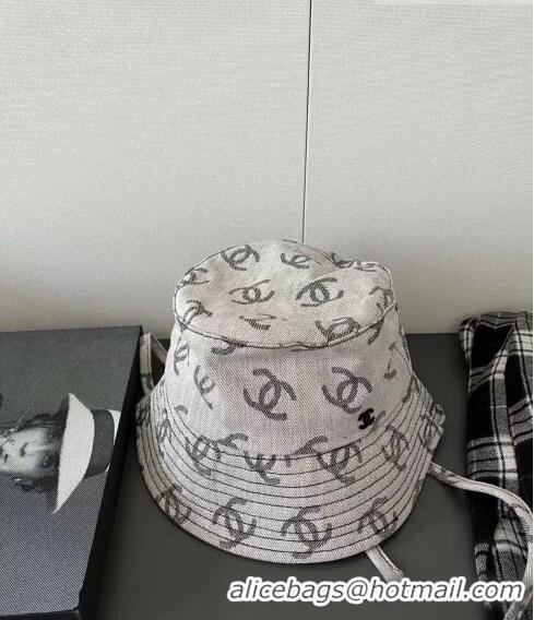 Promotional Chanel CC Canvas Bucket Hat 0628 Grey 2023