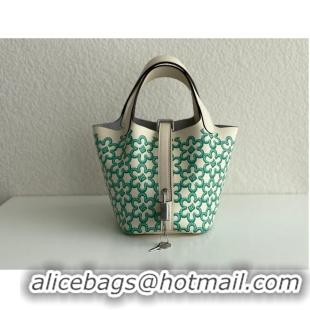 Best Price Hermes Mini Picotin 14 Lock Bags Original Swift Leather PL5302 Flower Green