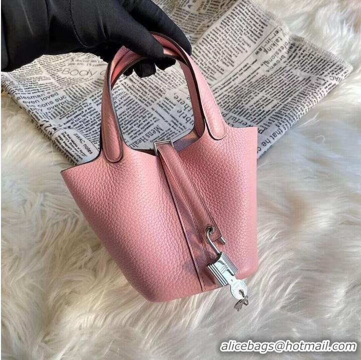 Good Product Hermes Mini Picotin 14 Lock Bags Original Togo Leather PL5302 Pink