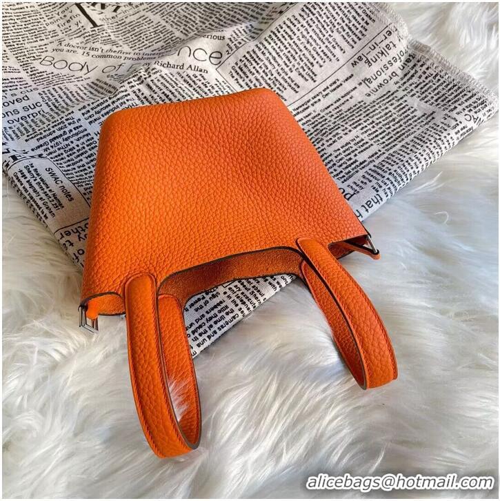 Fashionable Hermes Mini Picotin 14 Lock Bags Original Togo Leather PL5302 Orange