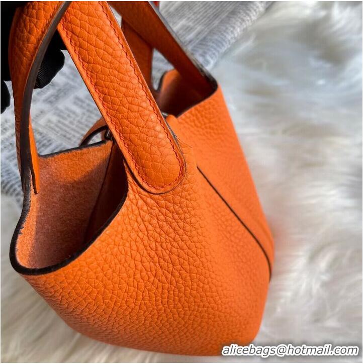 Fashionable Hermes Mini Picotin 14 Lock Bags Original Togo Leather PL5302 Orange