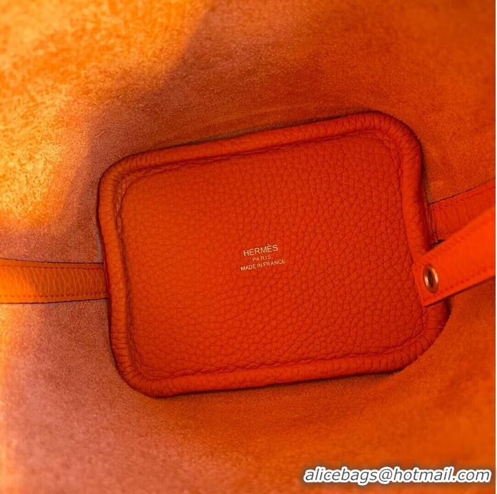 Fashionable Hermes Mini Picotin 14 Lock Bags Original Togo Leather PL5302 Orange