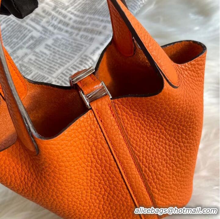 Fashionable Hermes Mini Picotin 14 Lock Bags Original Togo Leather PL5302 Orange