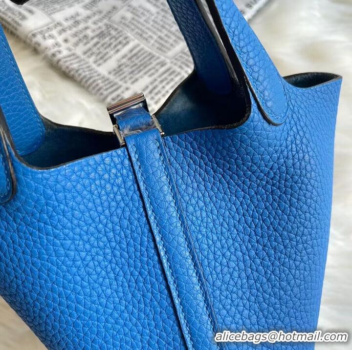 Discount Hermes Mini Picotin 14 Lock Bags Original Togo Leather PL5302 Blue