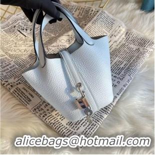 Discount Hermes Mini Picotin 14 Lock Bags Original Togo Leather PL5302 White