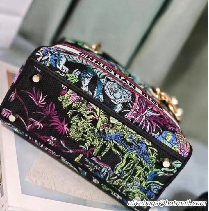 Top Quality MEDIUM LADY D-LITE BAG Celestial Blue Multicolor Toile de Jouy Voyage Embroidery M0565OEUP