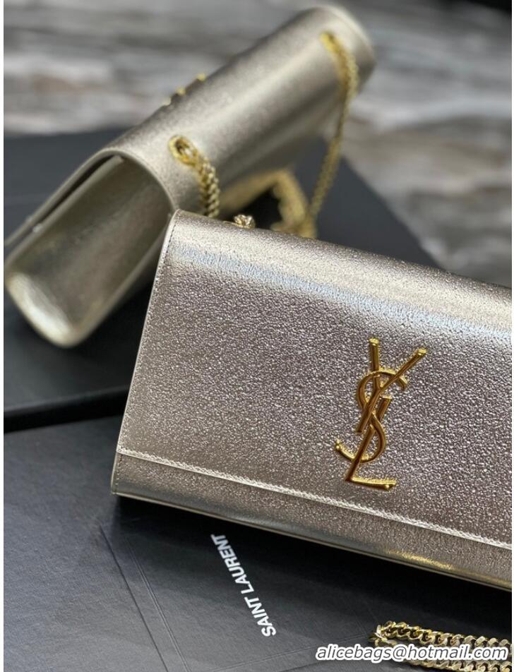 Inexpensive SAINT LAURENT KATE CHAIN WALLET 742833 Light gold