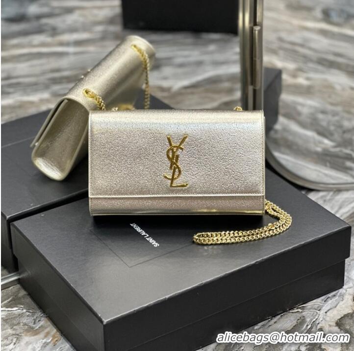 Inexpensive SAINT LAURENT KATE CHAIN WALLET 742833 Light gold