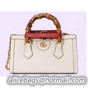 Famous Brand GUCCI DIANA SMALL SHOULDER BAG 735153 White