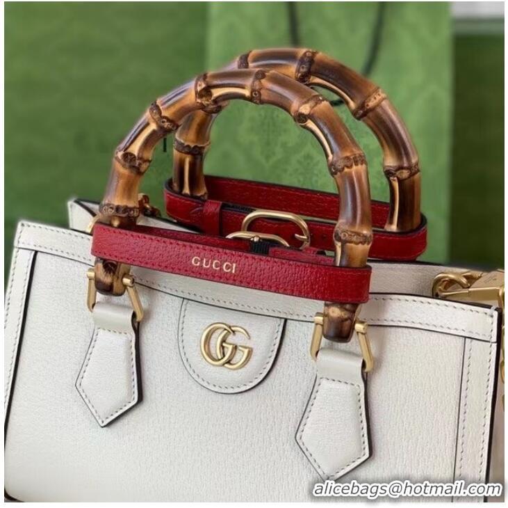 Famous Brand GUCCI DIANA SMALL SHOULDER BAG 735153 White