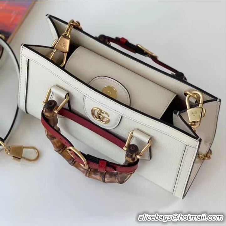 Famous Brand GUCCI DIANA SMALL SHOULDER BAG 735153 White