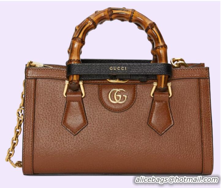 Good Product GUCCI DIANA SMALL SHOULDER BAG 735153 Brown