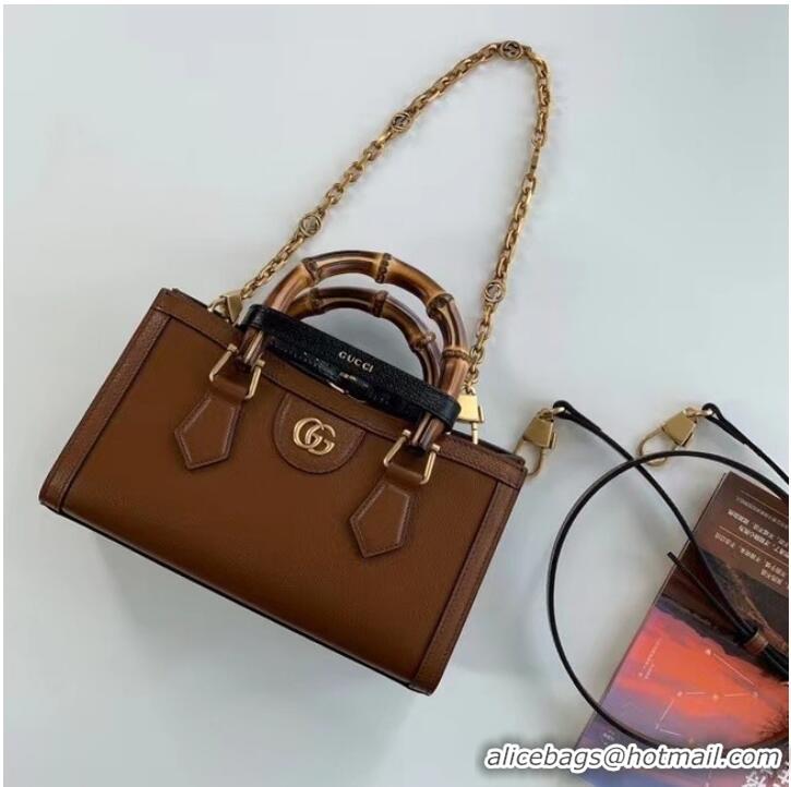 Good Product GUCCI DIANA SMALL SHOULDER BAG 735153 Brown