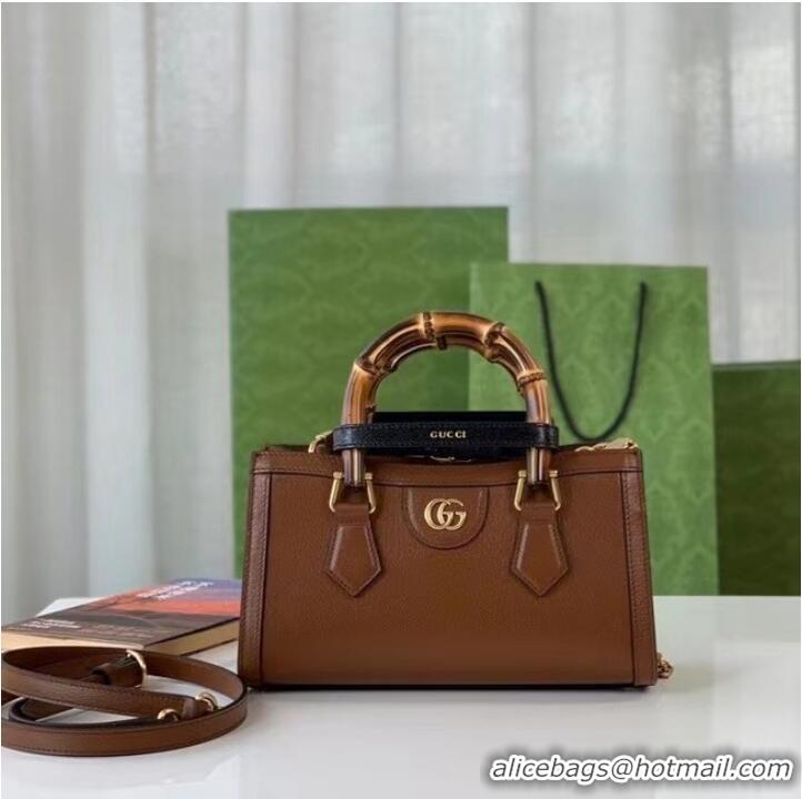 Good Product GUCCI DIANA SMALL SHOULDER BAG 735153 Brown