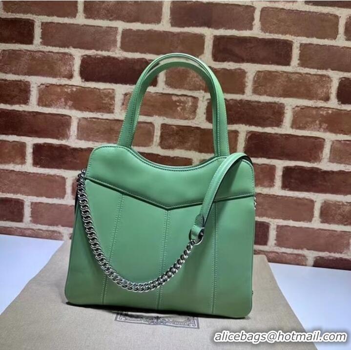 Famous Brand GUCCI PETITE GG SMALL TOTE BAG 745918 Light green