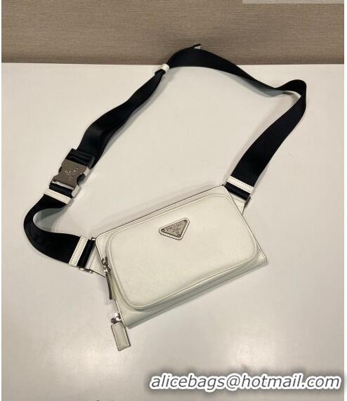 Promotional Prada Saffiano Leather Belt bag 2VH156 White 2023