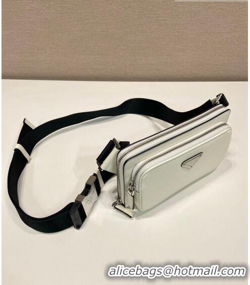 Promotional Prada Saffiano Leather Belt bag 2VH156 White 2023