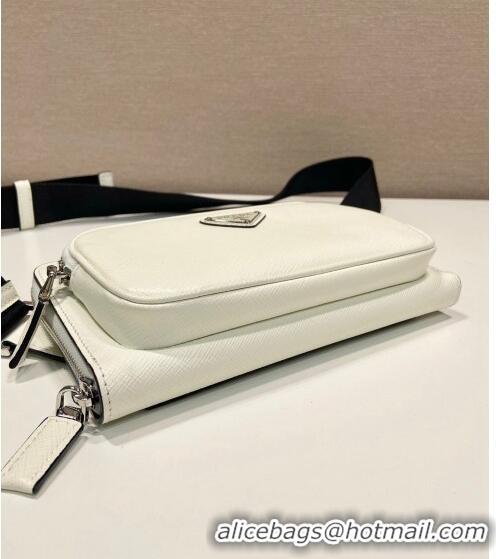 Promotional Prada Saffiano Leather Belt bag 2VH156 White 2023