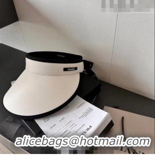 Unique Discount Prada Visor Hat P0628 White 2023