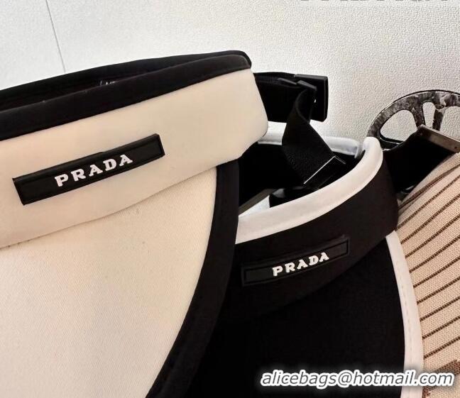 Unique Discount Prada Visor Hat P0628 White 2023