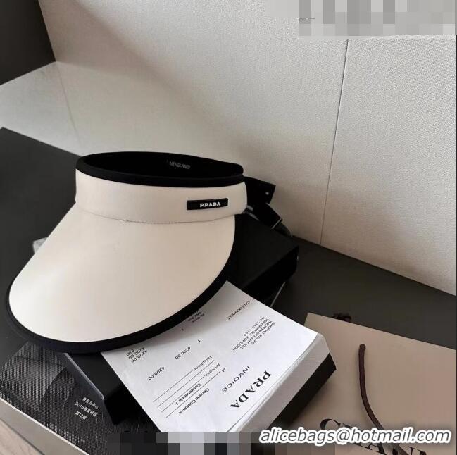 Unique Discount Prada Visor Hat P0628 White 2023