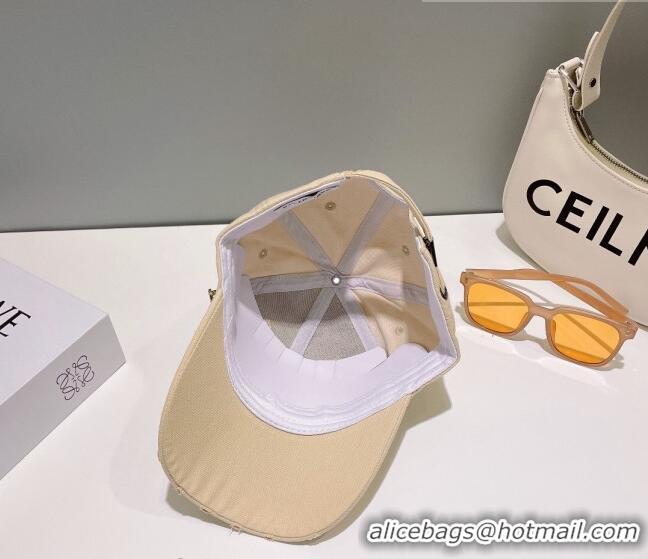 Popular Style Balenciaga Canvas Baseball Hat B0628 Beige 2023