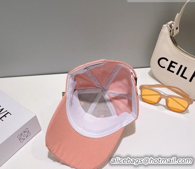 Luxury Discount Balenciaga Canvas Baseball Hat B0628 Light Pink 2023