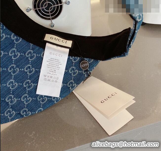 Traditional Specials Gucci GG Denim Visor Hat GU0628 Blue 2023