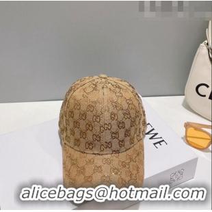 Trendy Design Gucci GG Canvas Baseball Hat with Crystals 0628 Beige 2023