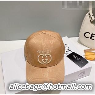 Popular Style Gucci GG Canvas Baseball Hat with Interlocking G 0628 Beige 2023