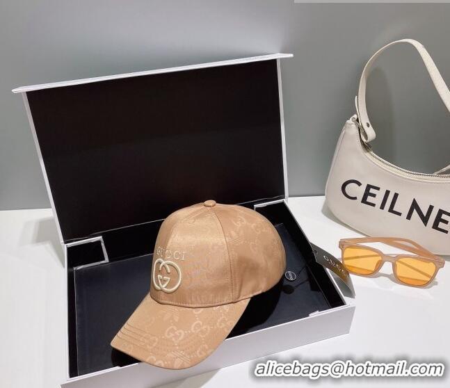 Popular Style Gucci GG Canvas Baseball Hat with Interlocking G 0628 Beige 2023