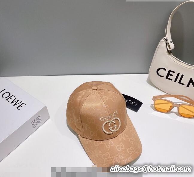 Popular Style Gucci GG Canvas Baseball Hat with Interlocking G 0628 Beige 2023