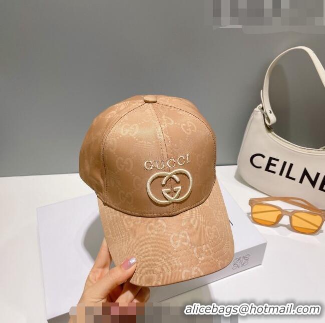 Popular Style Gucci GG Canvas Baseball Hat with Interlocking G 0628 Beige 2023