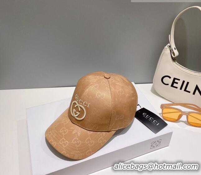 Popular Style Gucci GG Canvas Baseball Hat with Interlocking G 0628 Beige 2023