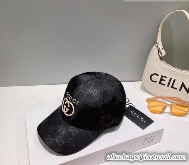 Affordable Price Gucci GG Canvas Baseball Hat with Interlocking G 0628 Black 2023