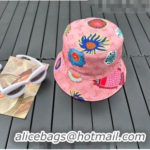 Luxury Discount Louis Vuitton "Faces" Bucket hat L8071 Light Pink 2023